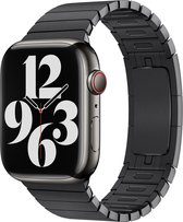 Apple Steel Link Band M/L voor de Apple Watch Series 1 / 2 / 3 / 4 / 5 / 6 / 7 / 8 / 9 / SE - 38 / 40 / 41 mm - Space Black