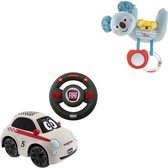 Chicco - Fiat 500 - Voiture jouet contrôlable et hochet - Ours Koala - Se fixe à la poussette