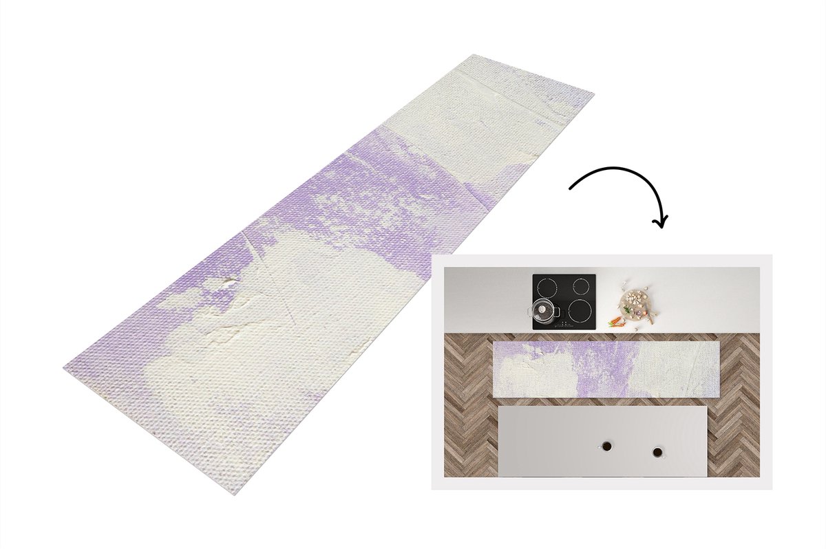 KitchenYeah Keukenloper - Loper keuken - Abstract - Verf - Design - Keukenloper vinyl Multicolor