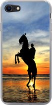 Telefoonhoesje Geschikt voor iPhone SE 2022 hoesje - Paard - Lucht - Schaduw - Siliconen Telefoonhoesje