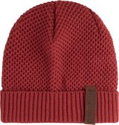 Knit Factory Jazz Gebreide Muts Heren & Dames - Beanie hat - Baked Apple - Warme rode Wintermuts - Unisex - One Size
