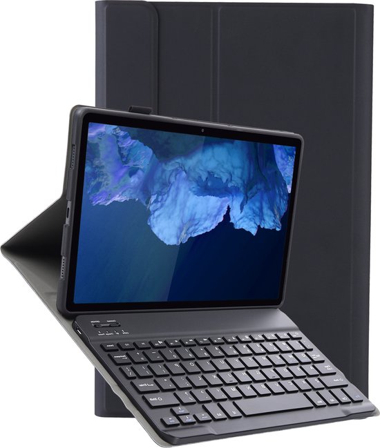 Toetsenbordhoes Voor Lenovo Tab M11 11 Inch, 7 Coolor Bluetooth-Toetsenbord Met Achtergrondverlichting En Touchpad, Zachte TPU-Achterkant, Bluetooth-Muis,Blauw