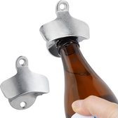 Knaak Muur Bier opener - Muur Fles opener Wand Flesopener - Zilver