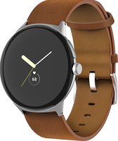 SmartphoneClip® Leer Bruin Bandje geschikt voor Google Pixel Watch 1 en 2