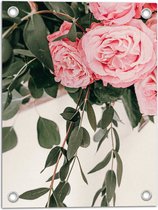 WallClassics - Poster de Jardin - Livre de Fleurs de Roses Roses - 30x40 cm Photo sur Poster de Jardin (décoration murale pour l'extérieur et l'intérieur)