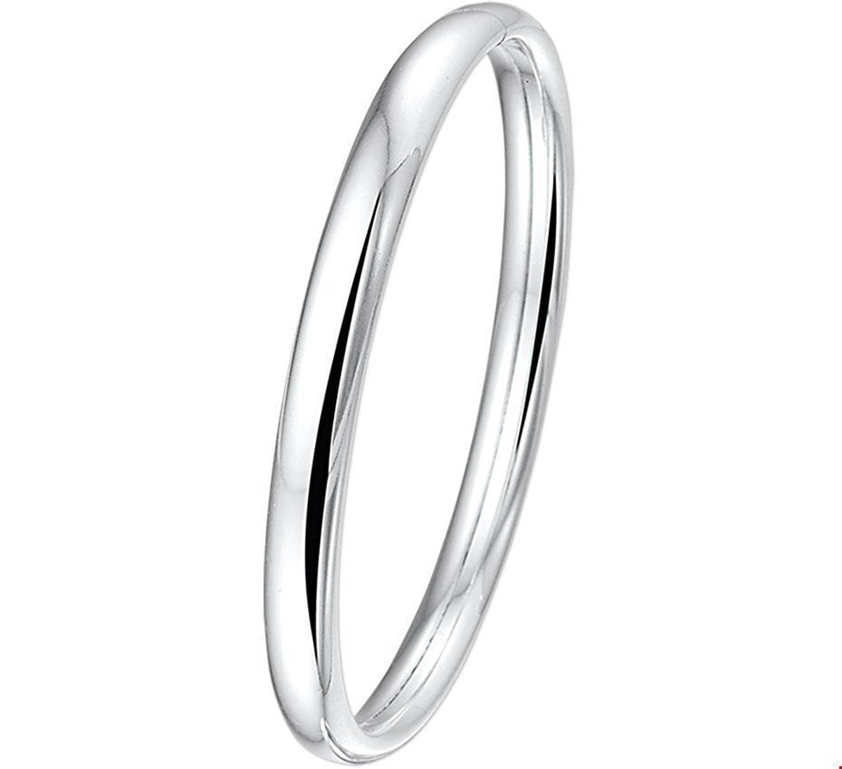 The Jewelry Collection Bangle Dop Ovale Buis 7 X 68 mm(extra groot) - Zilver