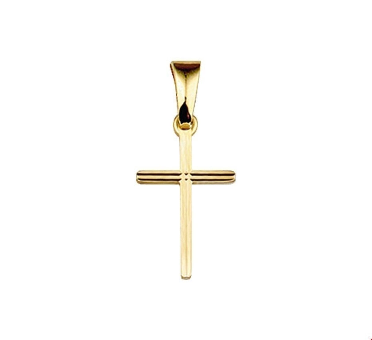 Gouden hanger - massief kruisje - 4014862