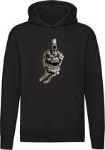 Sweat à capuche tête de mort doigt du milieu | Va te faire foutre | Haine | Foutez le camp | Os | Squelette | Unisexe | Pull | Sweat | Capuche | Noir