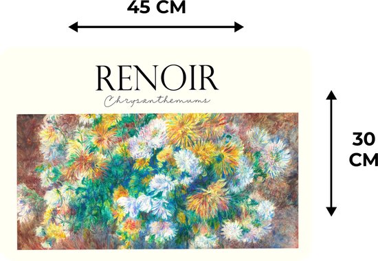 Set de table - Peinture - Renoir - Bouquet - 45x30 cm - 6 pièces