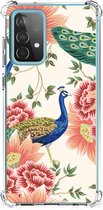 Case Anti-shock geschikt voor Samsung Galaxy A52 4G/5G Pink Peacock