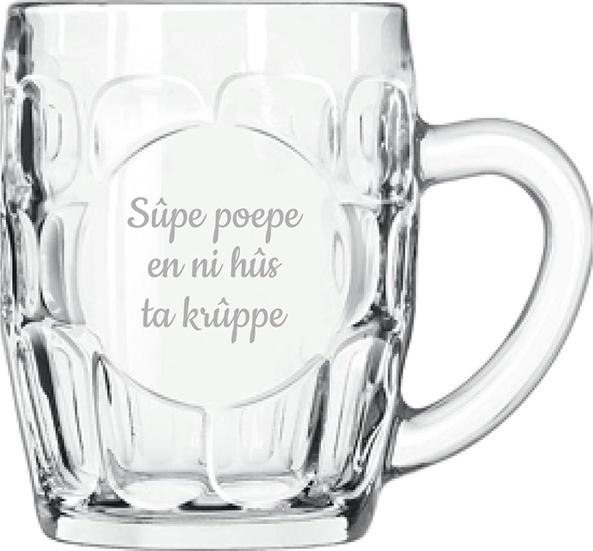Bierpul gegraveerd - 55cl - Sûpe poepe en ni hûs ta krûppe