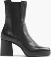 5th avenue Zwarte leren enkellaars hoge hak - Maat 39 | bol.com