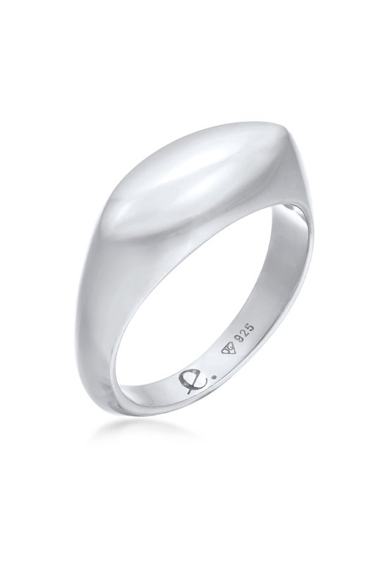 Elli PREMIUM Dames Ring Elli PREMIUM Ring Dames zegel Marquise Design Basis in 925 sterling zilver Gerhodineerd