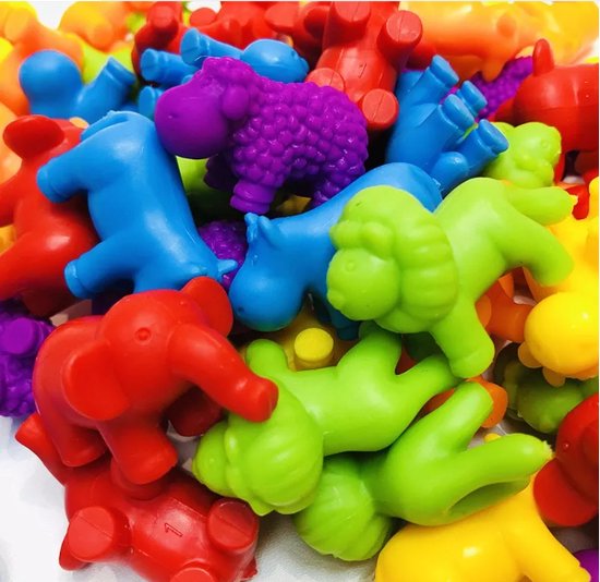 Thumbnail van een extra afbeelding van het spel Montessori Sorteer Speelgoed | Dieren | 17 x 9.5 cm | Sensory | Motoriek | Cognitief | Kleurrijk