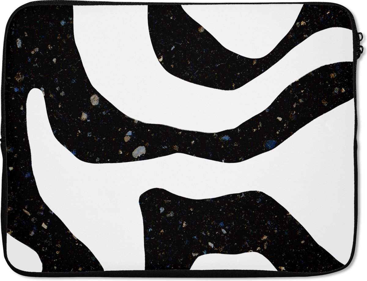 Laptophoes - Marmer print - Minimalisme - Abstract - Design - Laptop case - Laptop - 17 Inch