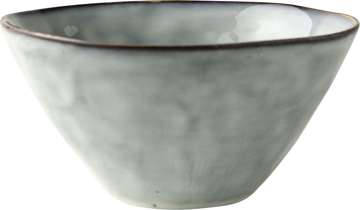 Dutch Rose Organic Kommen - Ø14 cm - Stoneware Handgemaakt - Blauw
