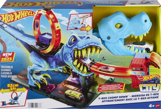 Hot Wheels City T-Rex aanval – Speelgoed auto racebaan