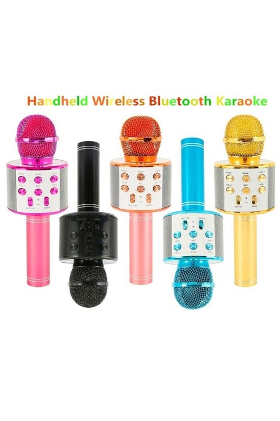 Jotechs Microphone Karaoké Zwart - Sans Fil - Qualité Sonore