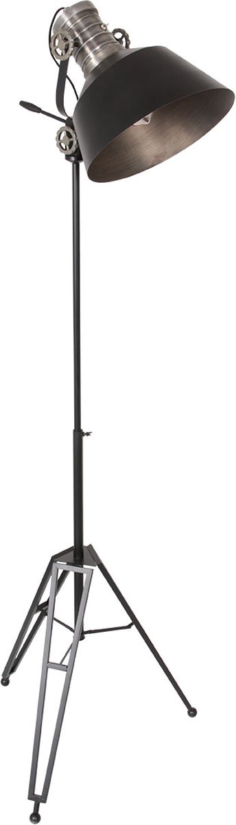 Vloerlamp - Bussandri Limited - Trendy - Metaal - Trendy - E27 - L: 35cm - Voor Binnen - Woonkamer - Eetkamer - Zwart