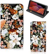 Smart Cover geschikt voor Samsung Galaxy Xcover 5 Dark Flowers