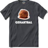 Gehaktbal - grappig verjaardag kleding cadeau - eten teksten - T-Shirt - Heren - Mouse Grey - Maat XL