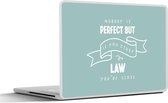 Laptop sticker - 11.6 inch - Quote - Rechten - Studeren - 30x21cm - Laptopstickers - Laptop skin - Cover