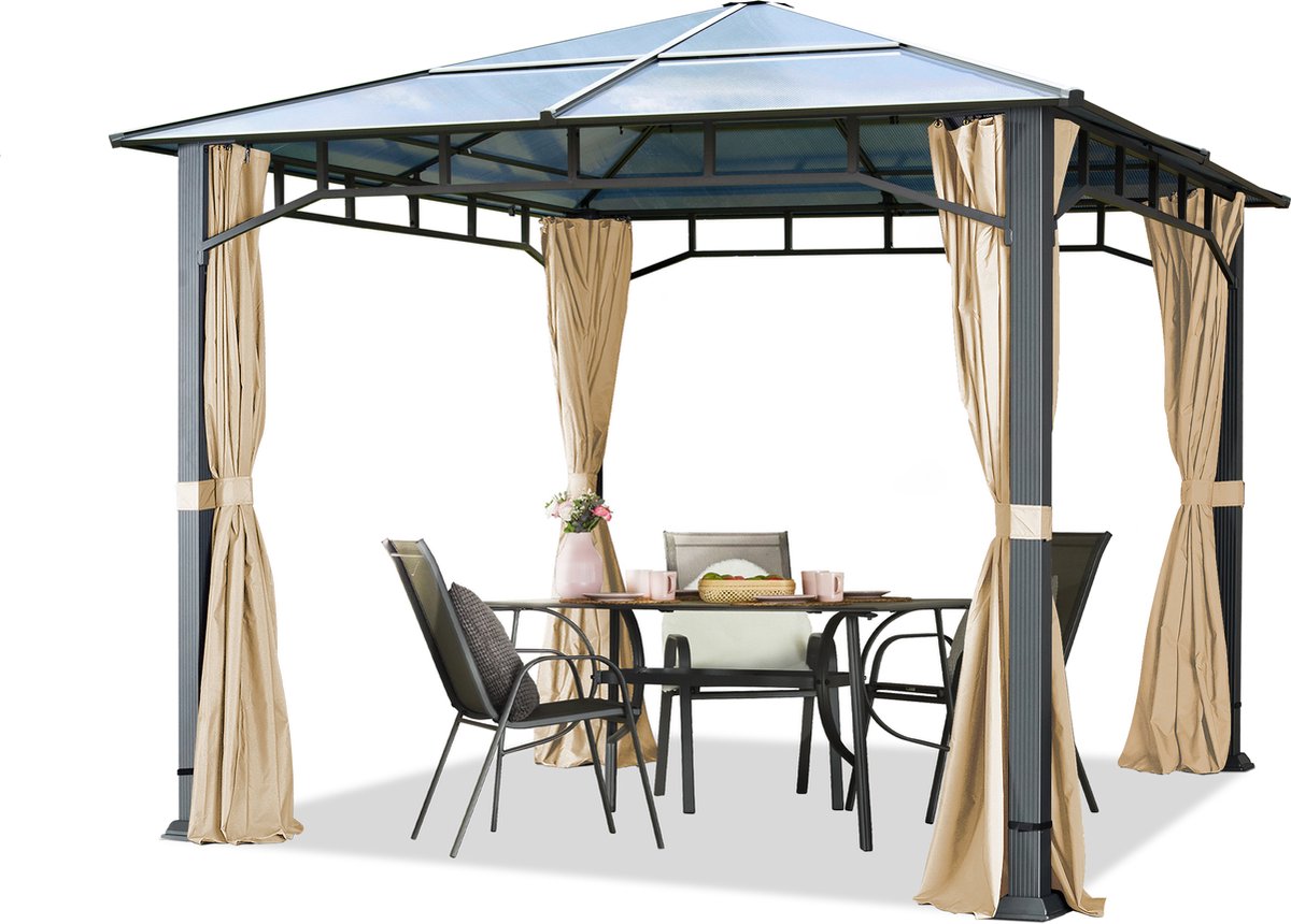 tillvex Pop-Up vouwpaviljoen 3x3m waterdicht | hoogte verstelbaar | UV-bescherming 50 | partytent met tas (blauw