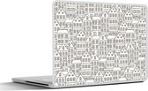 Laptop sticker - 12.3 inch - Huis - Patronen - Skyline - 30x22cm - Laptopstickers - Laptop skin - Cover