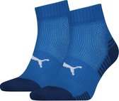 Puma Sport Cushioned Quarter (2-pack) - hoge enkelsokken - blauw - Maat: 43-46