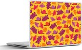 Laptop sticker - 15.6 inch - Herfst - Slakken - Patronen - 36x27,5cm - Laptopstickers - Laptop skin - Cover