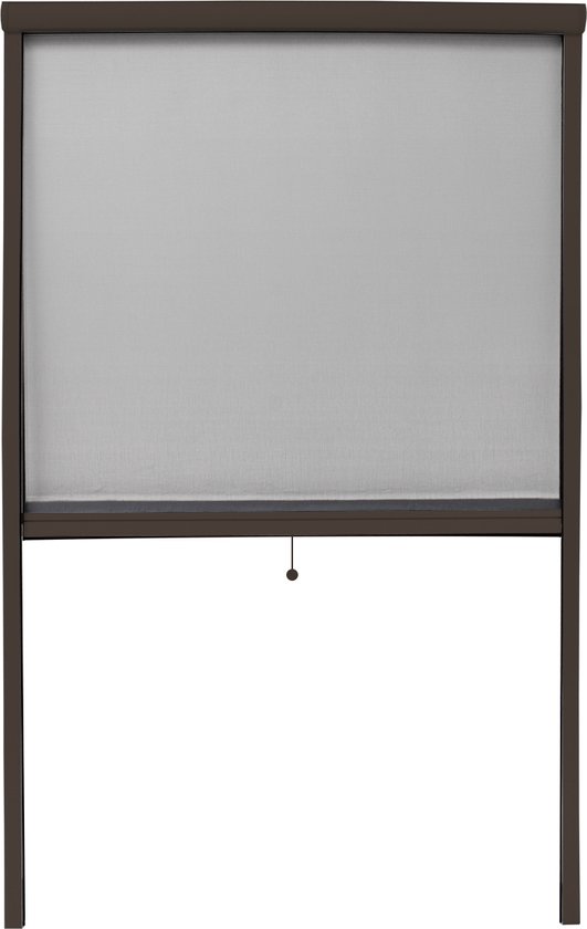 Bruin vliegengordijn 100x160 cm met aluminium frame