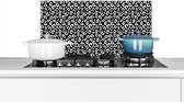 Spatscherm keuken - Dieren - Abstract - Dierenprint - Zwart - Wit - Luipaard - Design - Muurbeschermer - 70x30 cm - Spatwand