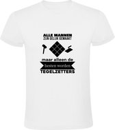 Carreleur | T-shirt homme | Emploi | Travail | Ouvrier de la construction | le maçon | Blanc