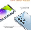 Scherm- en camera bescherming met 1.3mm verhoogde rand voor Samsung Galaxy A72.