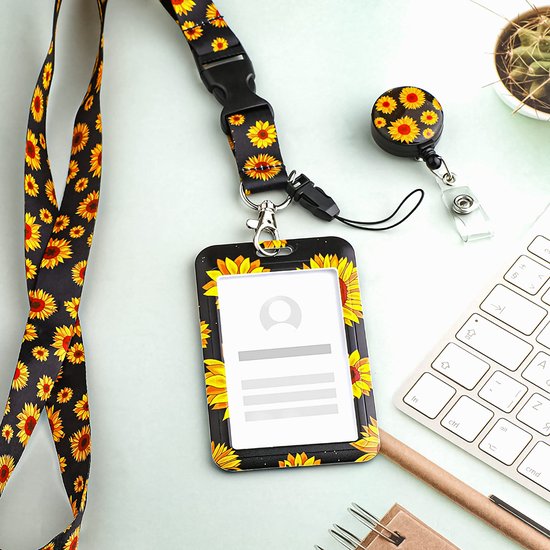 Lanyard Kaarthouder, ID-badge, afneembare omhangband met clip, ID