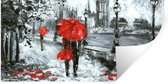 Stickers muraux - Film autocollant - Peinture - Parapluie - Peinture à l'huile - 40x20 cm - Film adhésif - Stickers muraux Chambre d'enfant - Papier peint autocollant
