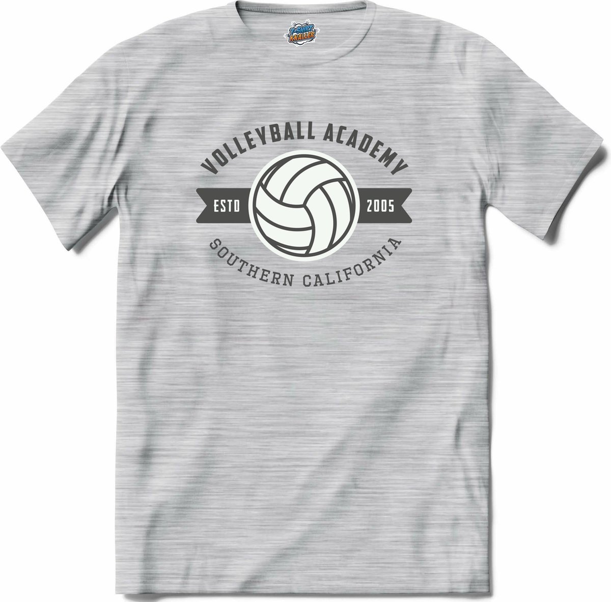 Volleybal academy sport - T-Shirt - Meisjes - Donker Grijs - Gemêleerd - Maat 4 jaar