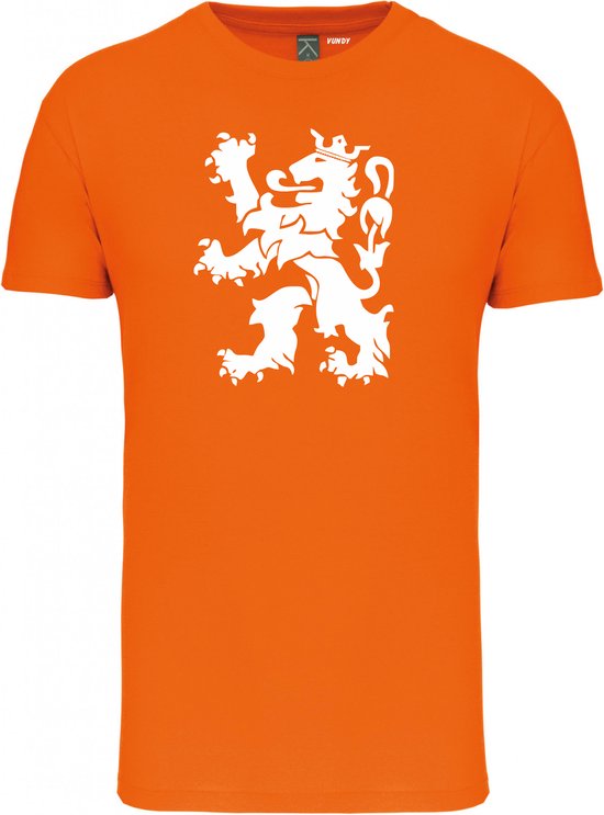T-shirt Holland Leeuw Groot Wit | EK 2024 Holland |Oranje Shirt| Koningsdag kleding | Oranje | maat XL