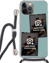Gepersonaliseerd - Case Company® - Hoesje met koord geschikt voor iPhone 12 Pro Max hoesje met Koord - Polaroid Zwart - Telefoonhoesje met Zwart Koord - Extra Bescherming aan alle Kanten en Over de Schermrand