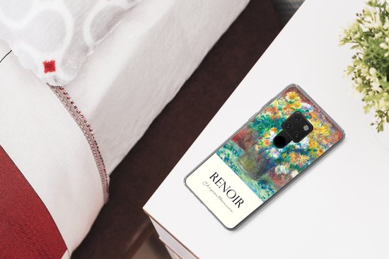 Telefoonhoesje Geschikt voor Huawei P40 Lite hoesje - Renoir - Chrysanthemums - Schilderij - Siliconen Telefoonhoesje
