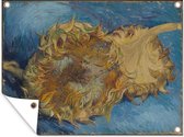 Tuinposter - Tuindoek - Tuinposters buiten - Zonnebloemen - Vincent van Gogh - 120x90 cm - Tuin