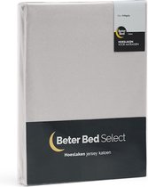 BeterBed Select Jersey Hoeslaken - 70/80/90 x 200/210/220 cm - 100% Katoen - Matrasbeschermer - Matrashoes - Lichtgrijs