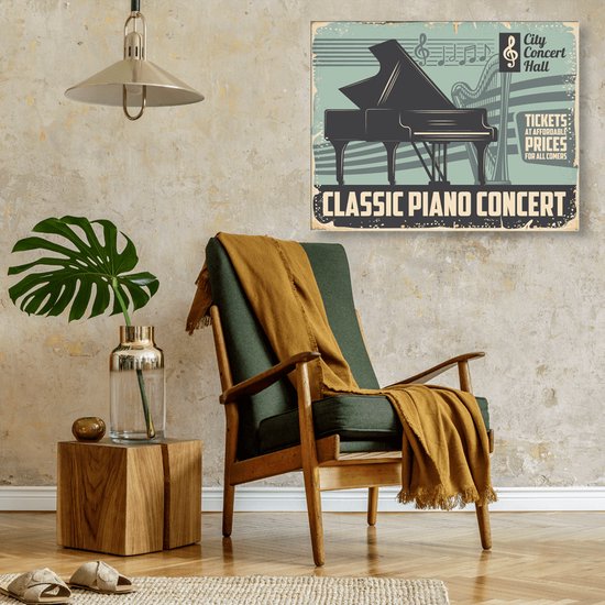 Wanddecoratie / Schilderij / Poster / Doek / Schilderstuk / Muurdecoratie / Fotokunst / Tafereel Classic piano gedrukt op Forex