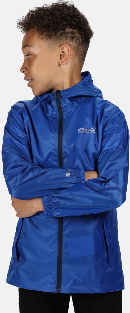 Pack It III Lichtgewichte Waterdichte Handig te Verpakken Wandeljas Outdoorjas Kinderen Blauw