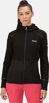 De Regatta Highton Pro fleece met volledige rits - dames - met capuchon - stretch - Zwart