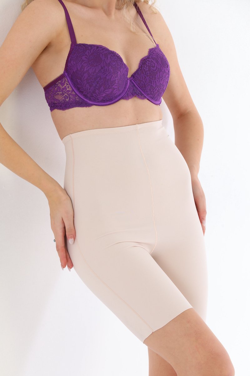 Purple-Daisy Girdle Shapewear Corrigerende ondergoed Hoge Taille Short Corset (161-062-1) - Ondergoed Dames - Maat XXL - BEIGE