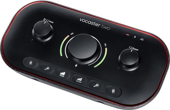 Focusrite Vocaster Two USB-C Interface de Audio Para Podcast [PAQUETE