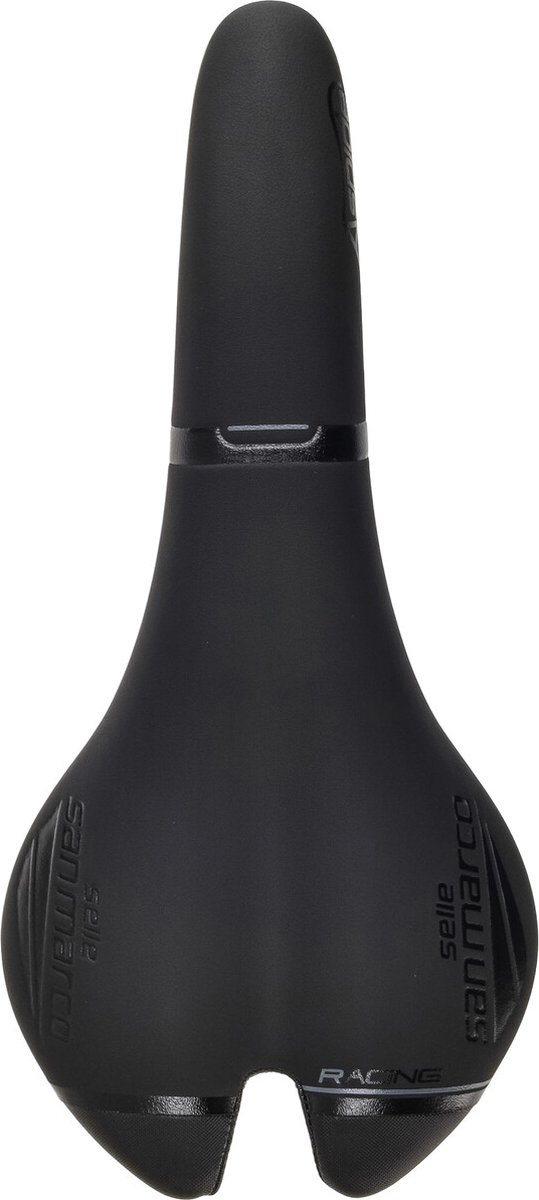 Selle San Marco SHORTFIT 2.0 Supercomfort Racing – Gravelfietszadel, Bikepacking, Licht & Comfortabel, Anatomisch Gat, Extra Gel, Duurzaam Stalen Frame – Maat L3, Zwart