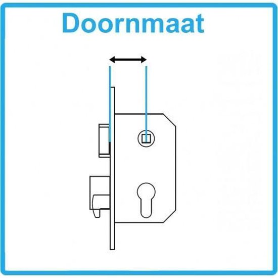 Nemef 55-50 - Loopslot - Voor binnendeuren - Doornmaat 50mm - Met sluitplaat - Nemef