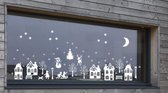 59 pièces ensemble de rabais autocollant de fenêtre réutilisable scène d'hiver de Noël 2 et ensemble de base 2 blanc | Rosami